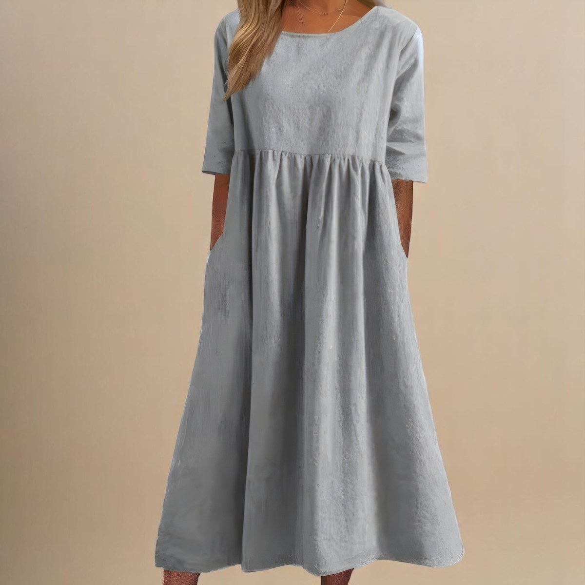 Véronique – Robe en coton flatteuse