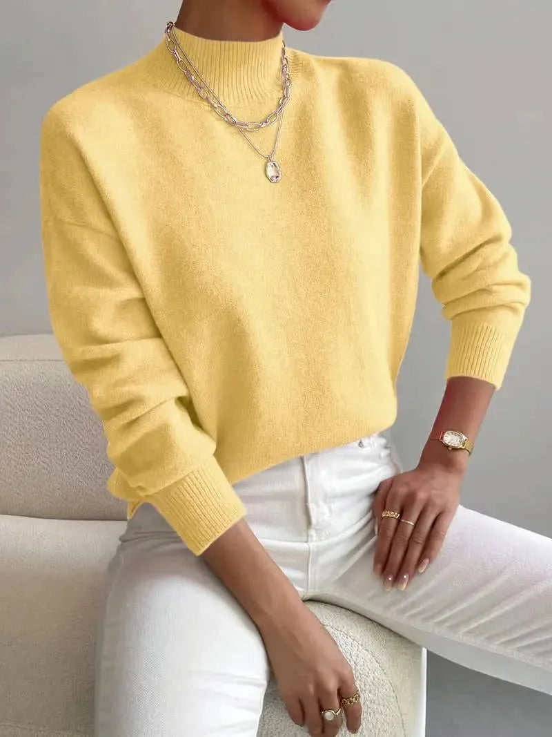 Pull Femme à Col Roulé Maria - Élégance et Confort Hivernal