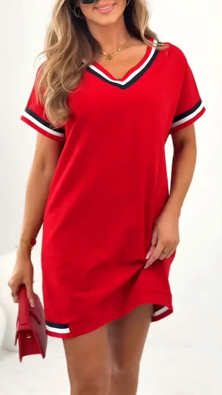 Félicie – Robe décontractée avec ourlet contrasté
