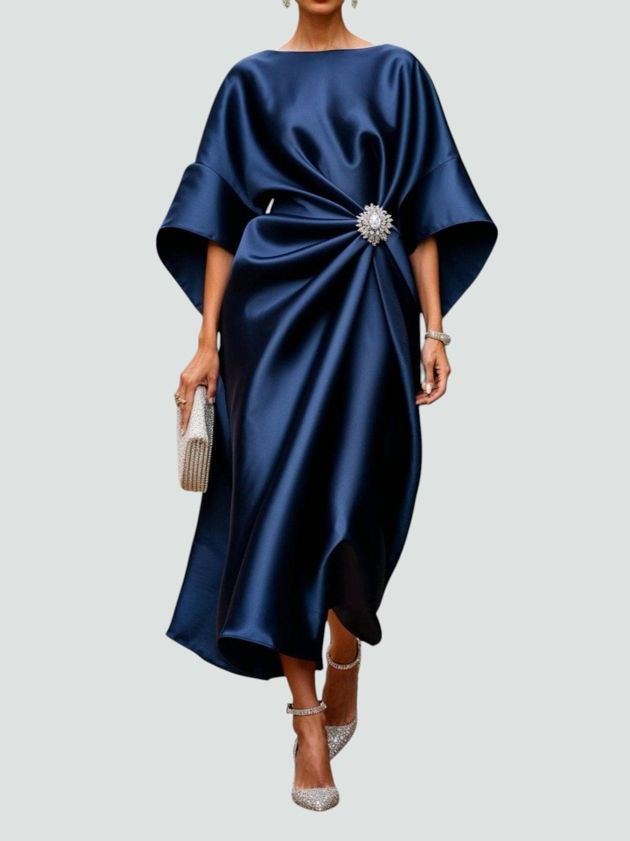 Albertine – Robe longue élégante en satin