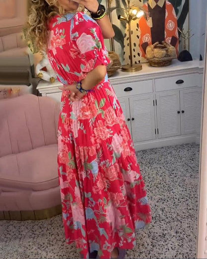Rosae | Robe Maxi Florale Vibrante – Sentez-vous belle, sans effort