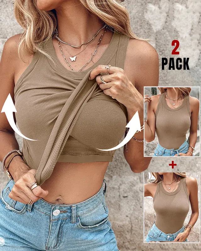 DASHA™ - Débardeur avec soutien-gorge intégré confort (Pack de 2)