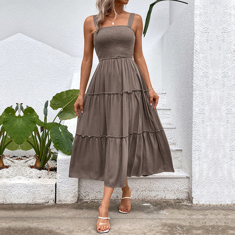FIORELLE™ – Robe d'été vintage à volants et dos nu