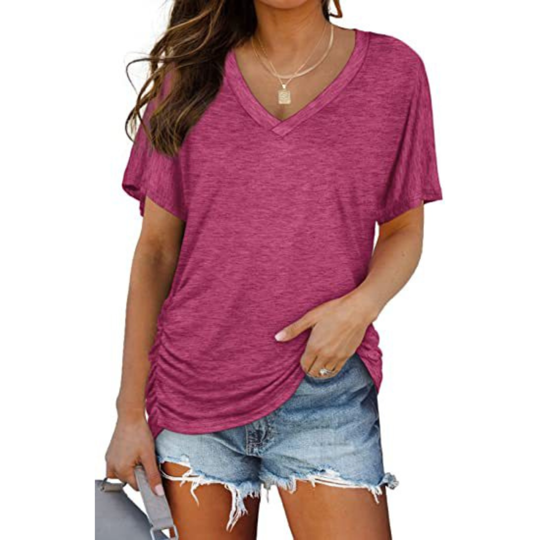 EILY™ - Chemise Loose Fit Col V Classique