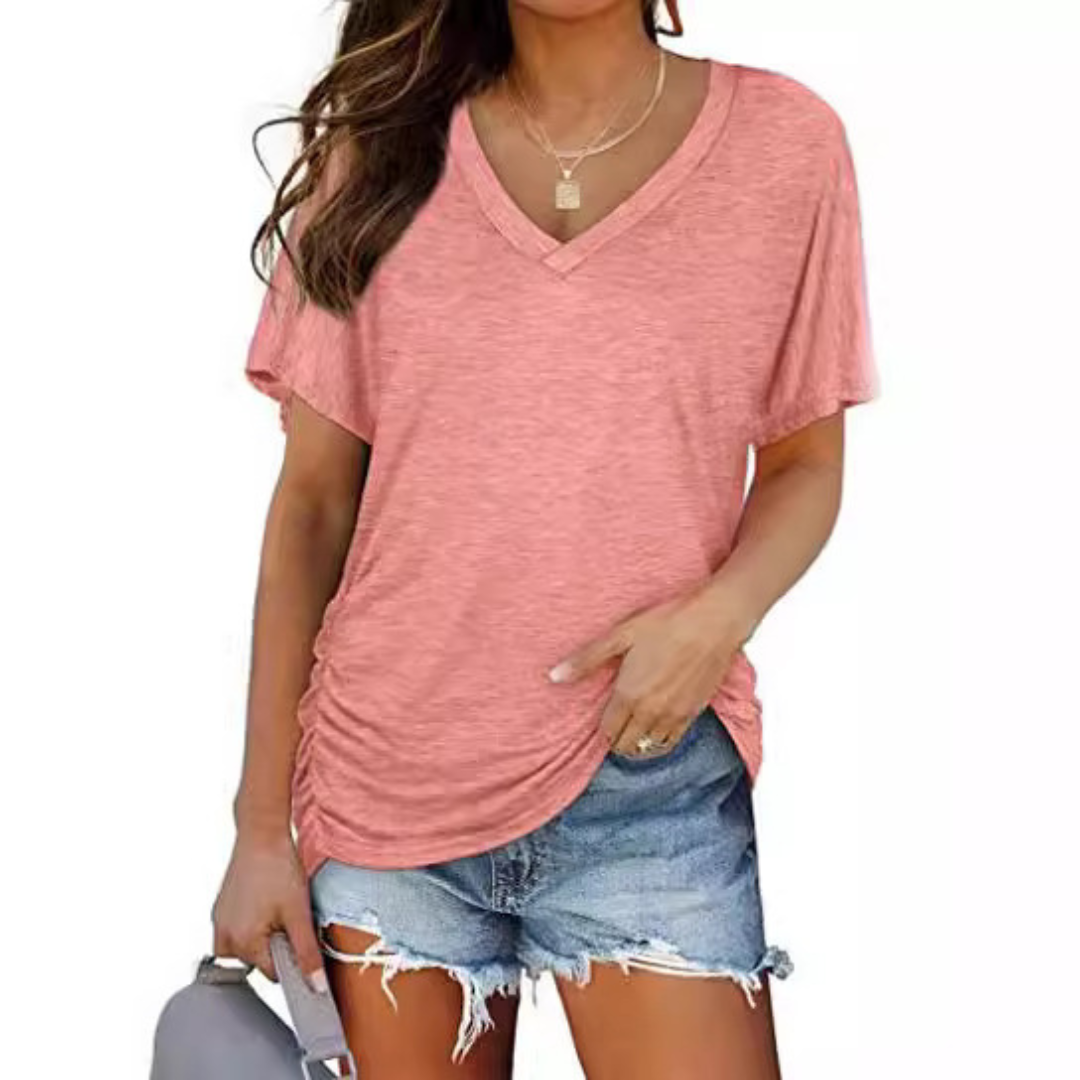 EILY™ - Chemise Loose Fit Col V Classique