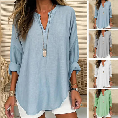 DITTE™ | Blouse Effet Lin